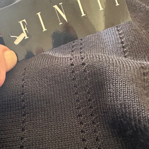 FINITY FULL FASHIONED BLACK  V-NECK CARDIGAN-NWT/L - Picture 13 of 13